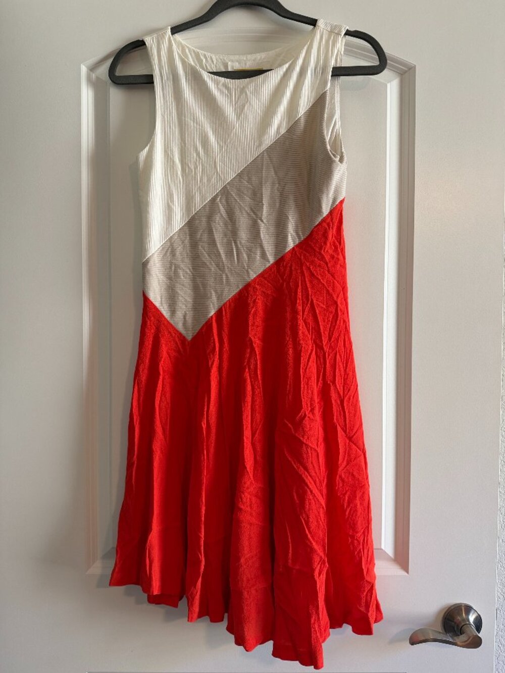 Anthropologie Maeve Cameron Colorblock Dress Orange XSmall